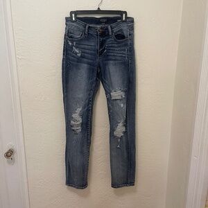 Judy Blue Bleach Splatter Boyfriend Denim jeans